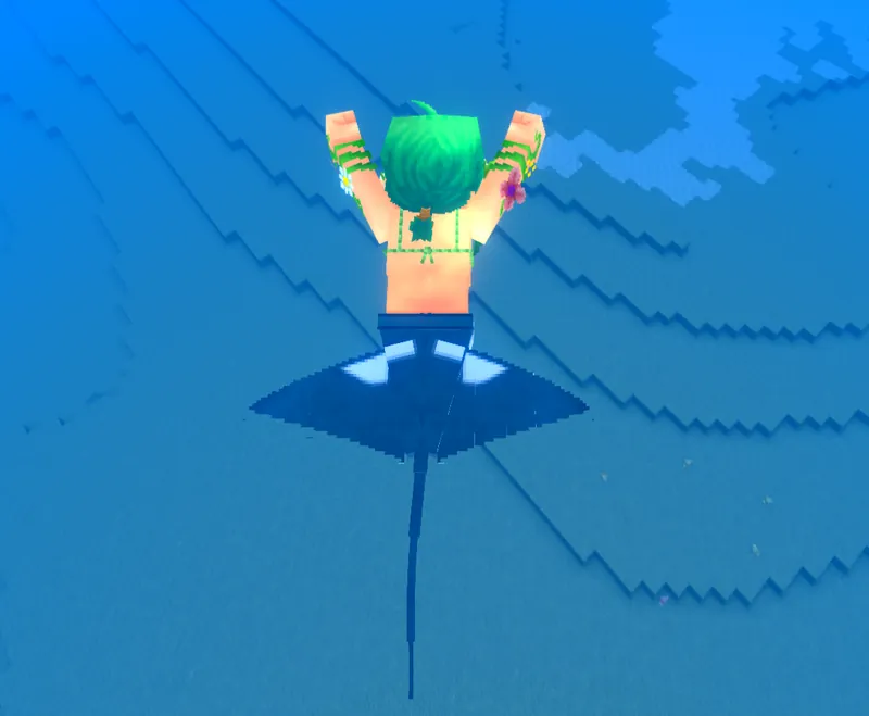 The Manta Tail Manta Tail in Manta Midnight, wings spread with the whip tail trailing